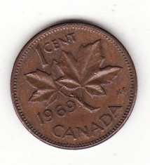 Canada 1 cent 1969 - Elizabeth II foto