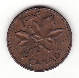 Canada 1 cent 1972 - Elizabeth II foto