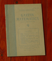 Gazeta Matematica - anul LXXXIX nr 9 - 1984 foto