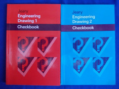 L.N.JEARY - ENGINEERING DRAWING [ DESEN DE INGINERIE ] - VOL.1 + VOL.2 [ CHECKBOOK ] - LONDRA - 1982 foto