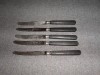 Set 5 Cutite Vechi Colectie, REIN NICKEL, Maner Lemn 17.7cm, Cutit Vanatoare Vintage