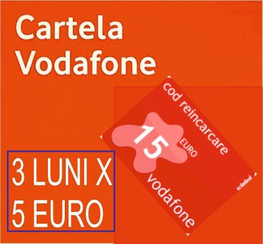 COD REINCARCARE - 15 EURO LA PRET DE 10 !!! CARTELA VODAFONE - 3 LUNI X 5  EURO !!! | arhiva Okazii.ro
