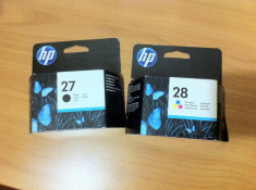 CARTUSE ORIGINALE HP 27/28 - NEGRU SI COLOR-SET -70 RON foto