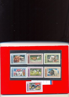 ST-52=UNGARIA 1972 Caini Serie nestampilata de 7 valori MNH foto