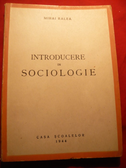 Mihai Ralea - Introducere in Sociologie - Ed. 1944