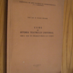 CURS DE ISTORIA TEATRULUI UNIVERSAL - E. Nicoara (autograf) - 1975, 171 p.