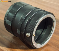 Tub extensie compatibil DSLR Canon din 3 componente (macrofotografie) montura Canon EF EF-S foto