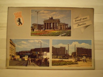 GERMANIA - BERLIN - VEDERI DIN ORAS - 1960 - CIRCULATA , SCRISA . foto