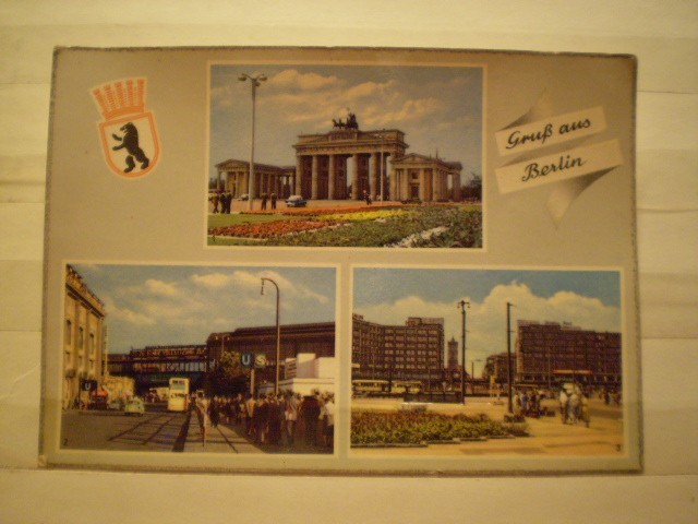 GERMANIA - BERLIN - VEDERI DIN ORAS - 1960 - CIRCULATA , SCRISA .