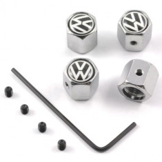 Set capacele ventil inox cu antifurt Volkswagen passat golf polo foto