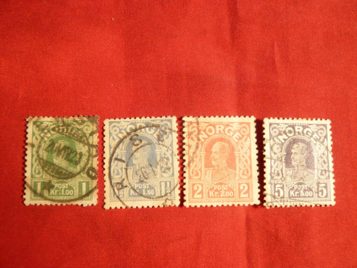 Serie 900 Ani Rege Olaf II 1930 Norvegia ,4 val.stamp.