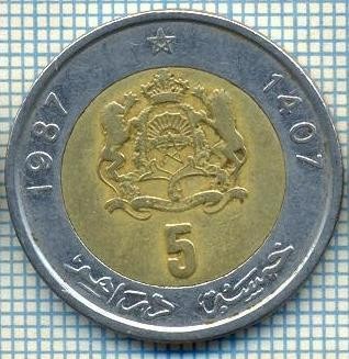 3904 MONEDA - MAROC - 5 DIRHAMS - anul 1407 (1987) ? -starea care se vede foto