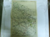 Harta Soroca - Balti color 47 x 31 cm perioada interbelica
