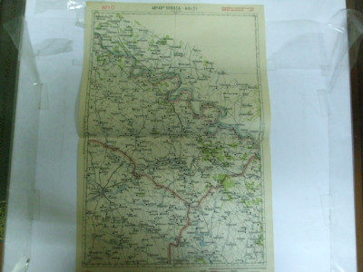 Harta Soroca - Balti color 47 x 31 cm perioada interbelica foto