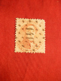 Timbru 40C rosu 1858 Belgia ,dantelat ,stamp., Europa, Regi
