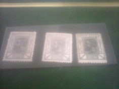 Romania 1900 spic de grau 1 leu varietati de culoare 3 x timbru/** foto