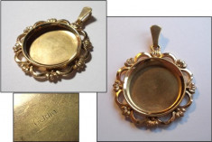 Medalion vechi pt POZA - placat cu aur. foto