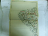 Harta Jimbolia color 47 x 31 cm perioada interbelica