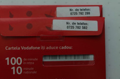 Cartele Vodafone PrePay nu numere u?oare: 0725.782.852 ?i 0725.782.228 foto