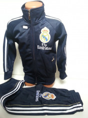 Trening copii REAL MADRID compleu bluza + pantalon treninguri baieti silon model nou foto