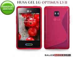 HUSA LG OPTIMUS L3 II E430 SILICON GEL TPU S-LINE ROZ - TRANSPORT GRATUIT foto