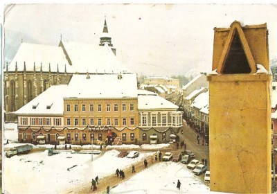 CPI (B3194) BRASOV. PIATA 23 AUGUST, EDITURA MERIDIANE, CIRCULATA, 1985, STAMPILE , TIMBRE foto
