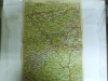 Harta Alba Iulia - Deva color 47 x 31 cm perioada interbelica