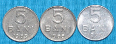 2111 ROMANIA SET 5 BANI 1963, 1966, 1975 FOARTE FRUMOASE foto