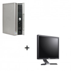 Pachet sistem Dell Optiplex 745 USFF E6400 + Monitor Lenovo 17 inch Grad A foto