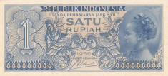 Bancnota Indonezia 1 Rupie 1956 - P74 UNC foto