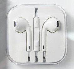 Casti compatibile iPhone 5G, 5S, 5C EarPods Handsfree volum si microfon pe fir foto