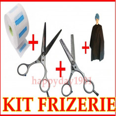 Set kit frizerie coafor FOARFECA TUNS FOARFECI FILAT PELERINA GULER foto