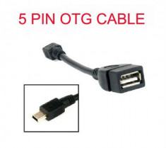 Cablu adaptor mini USB (5-pini) - USB OTG pentru tableta pc telefon mp4 mp5 stick foto