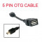 Cablu adaptor mini USB (5-pini) - USB OTG pentru tableta pc telefon mp4 mp5 stick