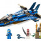 Avion de lupta al lui JAY ZX, jucarie tip lego ninjago, 241 piese, Bela 9756