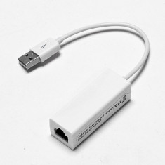 Adaptor USB - LAN RJ45 ethernet network pentru laptop tableta PC miniPC PDA RJ-45 placa de retea USB 10/100Mbps foto