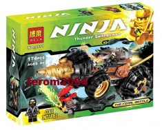 Lupta Finala, masina de razboi, erou COLE, jucarie tip lego ninjago, 174 piese, Bela 9791 foto