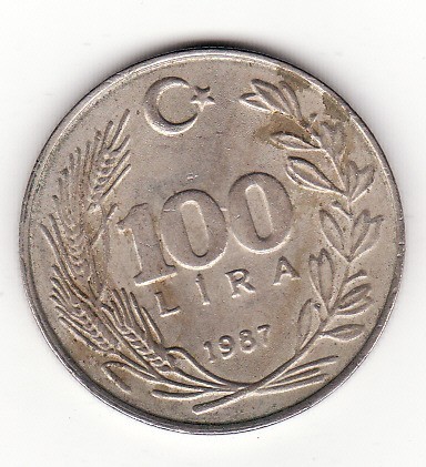 Turcia 100 lire 1987