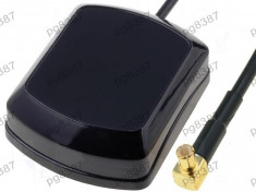 Antena GPS, conector MCX-B, lungime cablu 5m, fixare magnetica - 001112 foto