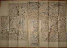 REGATUL ROMANIEI.harta militara cu aplicatii in zona Baraolt,Caciulata,Maerus,1934 foto