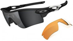 oakley radarlock path polished black lens black iridium persimmon foto