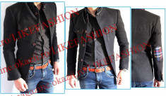 Palton ARMANI Exchange gri scurt - Palton Slim Fit - Palton casual -Modele Fashion - Editie limitata - POZE REALE cod produs: 2074 foto