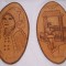 Vintage- ROMANI - set 2 APLICE decorative ARTIZANALE, noi, lemn pirogravat, ANII 1970