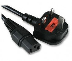 Cablu alimentare UK standard 3 Pini - Power Cord UK Plug to IEC Cable (kettle style lead) C13 1.8m 6ft foto