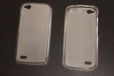 husa protectie silicon pentru ALLVIEW V1 VIPER, stoc limitat, culoare: alb transparent cu suprafata mata, Optional folie foto