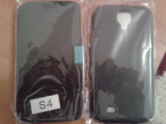 Husa Neagra Flip Samsung Galaxy S4 i9500, Noi, In Tipla foto