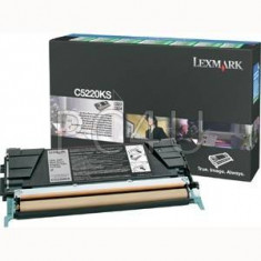 Cartus original Lexmak C5220KS negru, absolut nou, compatibil cu Lexmark C522,C524,C530,C532,C534 foto
