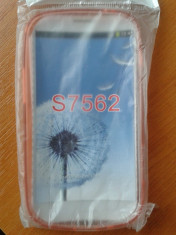 Husa Rosie Semitransparenta Silicon Samsung Galaxy S Duos S7562, Noi, In Tipla foto