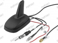 Antena SHARK radio AM/FM/GPS/GSM, cu amplif. semnal, 12V, conector SMA-A- 001126 foto