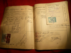 Extras din Registrul Starii Civile pt.morti 1937 ,cu 2 timbre fiscale si chitanta foto